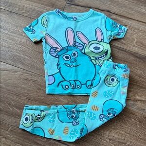 Kids Monsters inc Pajama Set - Turquoise
